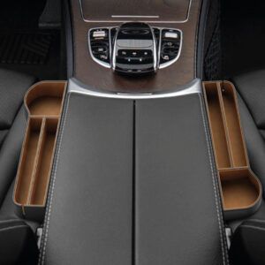 Baseus Crcwh-01 Organizador De Cuero Para Auto Negro / café