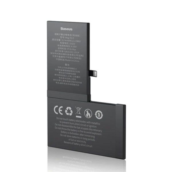 Baseus teléfono original de la batería de 3174 mAh para iPhone Xs Max color negro
