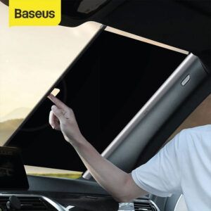 Baseus-Parasol para ventana delantera y trasera retráctil para coche, quitasol para el parabrisas del vehículo, plegable, bloquea los rayos solares