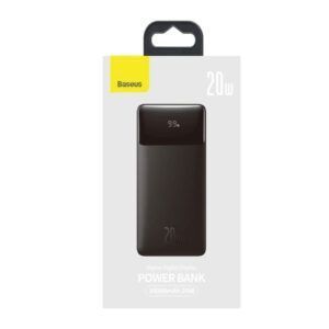 Baseus Bipow Digital Display Power bank 30000mAh 20W 2x USB / USB Tipo C / micro USB 20W Carga rápida AFC FCP negro