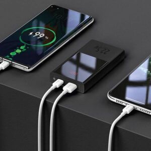 Baseus 20000mAh Super Mini Digital Display 22.5W Batería externa de carga rápida (PPMN-B01) – Negro