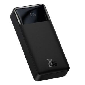 Baseus Bipow Digital Display Power bank 30000mAh 20W 2x USB / USB Tipo C / micro USB 20W Carga rápida AFC FCP negro