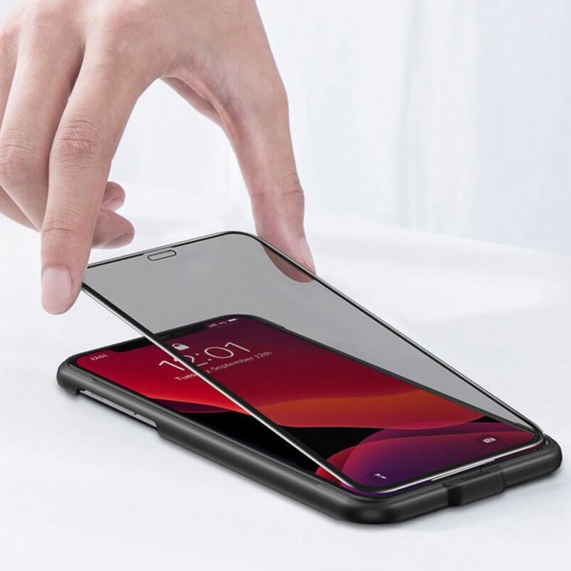 Baseus  Vidrio templado de privacidad para la pantalla completa 3D 9H para iPhone Xr iPhone 11 2 piezas