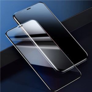 Protector de pantalla de vidrio templado de pantalla curva Baseus de 0,23 mm con bordes resistentes a las grietas Para iP XS Max 6,5 pulgadas 2 uds. negro