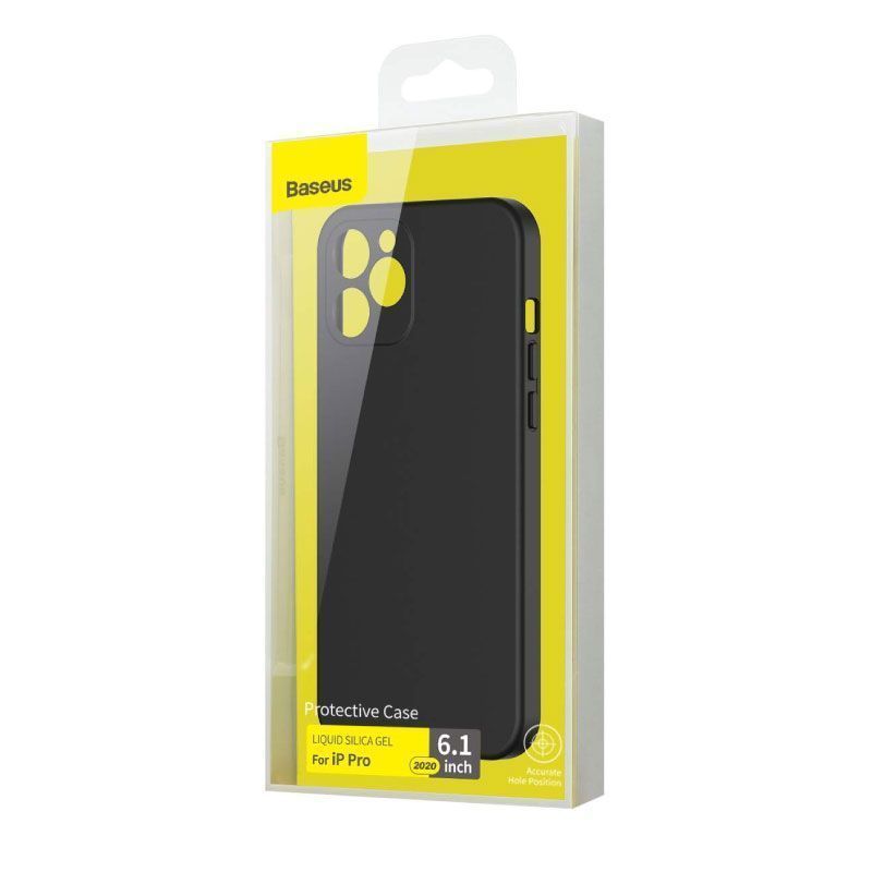 Case Baseus iPhone 12/12 Pro Liquid Silica Gel Negra