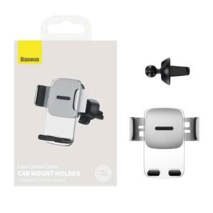 Baseus Car Mount Easy Control Clamp Holder (Versión de salida de aire) Plata