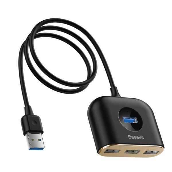 Baseus adaptador 4 in 1 USB HUB (USB3.0 TO USB3.0*1+USB2.0*3) 1m Black (CAHUB-AY01)