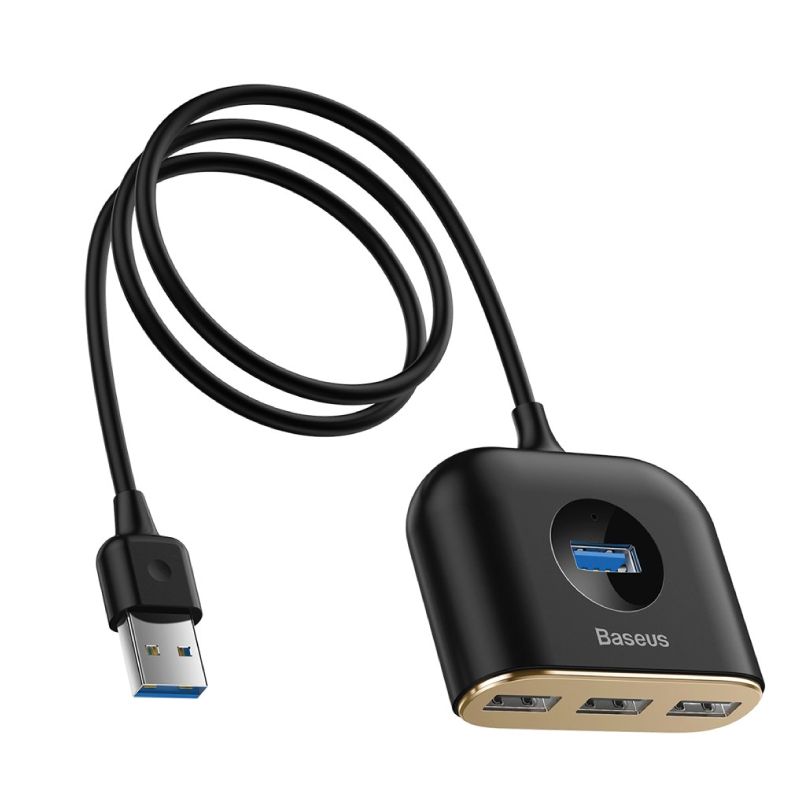 Baseus adaptador 4 in 1 USB HUB (USB3.0 TO USB3.0*1+USB2.0*3) 1m Black (CAHUB-AY01)