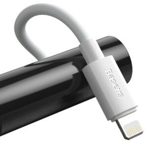 Cable de datos Tipo-C a Lightning Base 5A simple sabiduría 1.5m  blanco SET 2PZ.