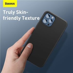 Baseus-funda de teléfono magnética para iPhone 12 Pro, carcasa de Gel de sílice líquida, protector trasero Simple para iPhone