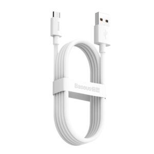 Kit de cable de datos Baseus  USB a Micro 2.1A (2PCS / Set) 1.5m Blanco