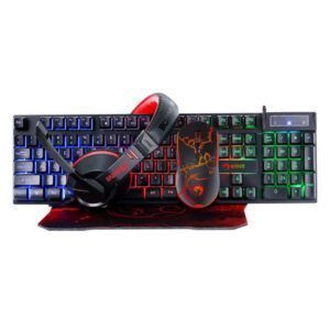 Combo marvo, teclado, audífonos, mouse y pad