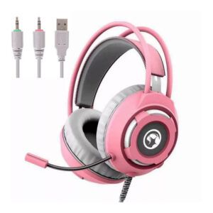 Audífonos rosa marvo gaming headset