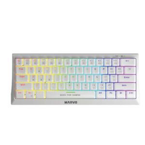 Teclado blanco marvo KG962WH cambios azules