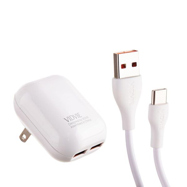 Cargador para pared con cable Tipo-C  VIDVIE