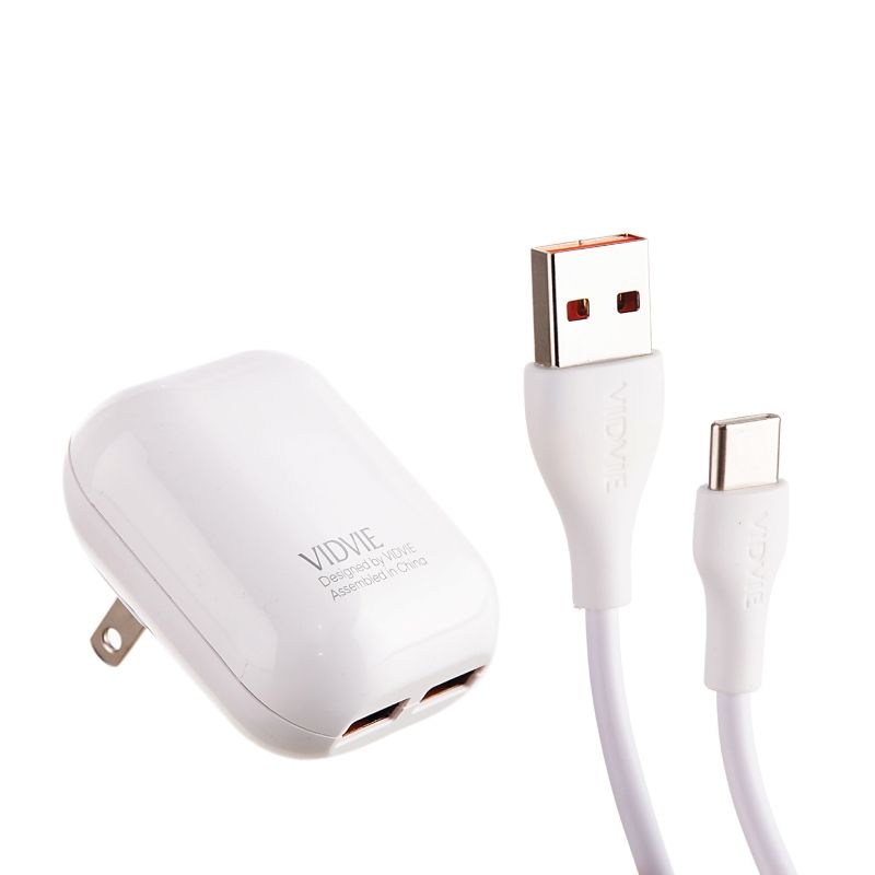 Cargador para pared con cable Tipo-C  VIDVIE