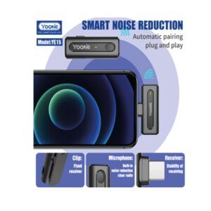 Micrófono wireless YE15 TIPO C 3 EN 1