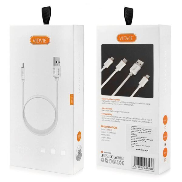 Cable android vidvie CB443/(3M)V8