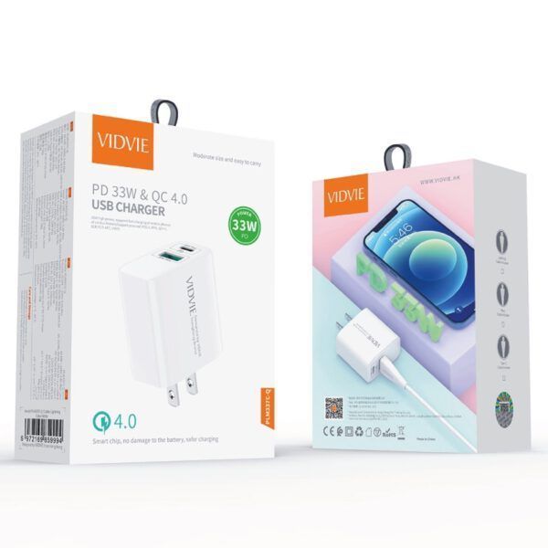 Cargador tipo c Vidvie PLM337C-Q/TC