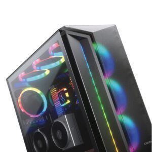 Case Cougar Gamer DarkBlader X7 vidrio templado RGB Full-Tower no incluye fuente de poder black
