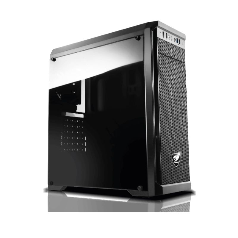 Case Cougar Gamer MX330-G vidrio templado Mid-Tower no incluye fuente de poder negro