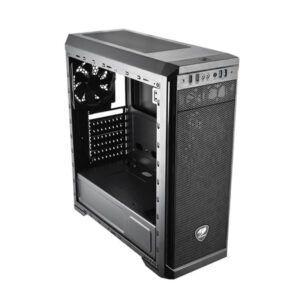 Case Cougar Gamer MX330-G vidrio templado Mid-Tower no incluye fuente de poder negro