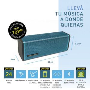 Parlante Thonet & Vander Frei topp TWS 24 watts RMS bluetooth - 3.5mm varios colores