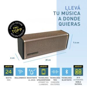 Parlante Thonet & Vander Frei topp TWS 24 watts RMS bluetooth - 3.5mm varios colores