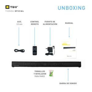 Barra de sonido Thonet & Vander Gut 32 watts bluetooth 3.5mm S/PDIF