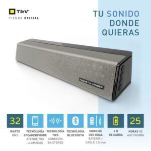 Barra de sonido Thonet & Vander mini Holm TWS bluetooth 3.5mm portátil