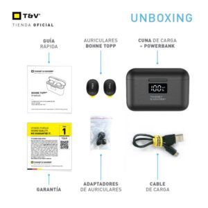 Audífono con micrófono Thonet & Vander Earbuds Bohne Topp TWS bluetooth schwarz