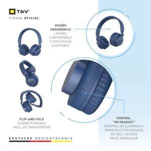 Audífono con micrófono Thonet & Vander Dauer inalámbrico - 3.5 mm blau