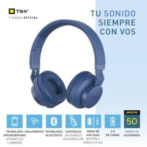 Audífono con micrófono Thonet & Vander Dauer inalámbrico - 3.5 mm blau