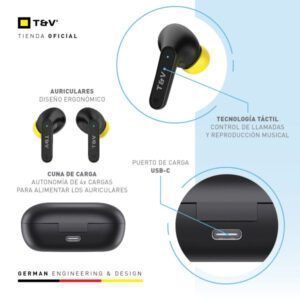 Audífono con micrófono Thonet & Vander Earbuds Reis TWS bluetooth schwarz