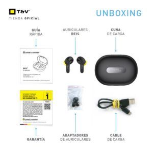 Audífono con micrófono Thonet & Vander Earbuds Reis TWS bluetooth schwarz