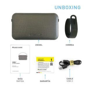 Parlante Thonet & Vander Ziegel 30 watts RMS bluetooth - 3.5mm portátil varios colores