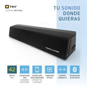 Barra de sonido Thonet & Vander mini Balken 42 watts TWS bluetooth 3.5mm S/PDIF portátil