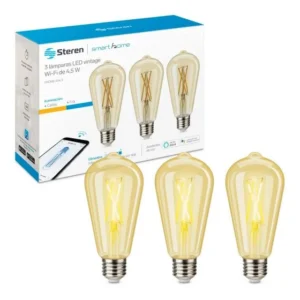SET DE 3 FOCOS LED VINTAGE WIFI DE 4,5 W