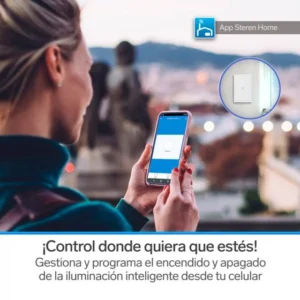 INTERRUPTOR (TOUCH) "SIMPLE" WiFi DE PARED. "CON NEUTRO" STEREN
