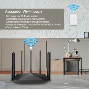 INTERRUPTOR (TOUCH) "TRIPLE" WiFi DE PARED. "CON NEUTRO" STEREN
