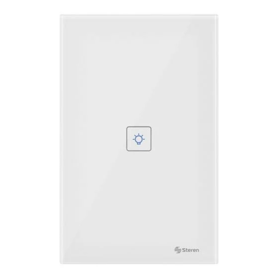 INTERRUPTOR (TOUCH) "SIMPLE" WiFi DE PARED. "CON NEUTRO" STEREN