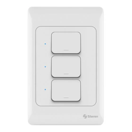 INTERRUPTOR  "TRIPLE" WiFi DE PARED. STEREN