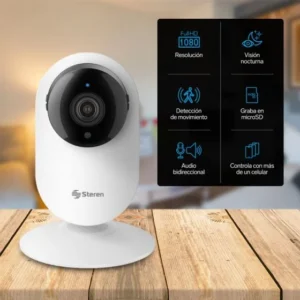 CAMARA INTERIOR WIFI 1080P CON MONITOREO POR INTERNET STEREN