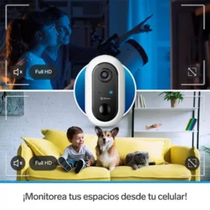 CAMARA DE SEGURIDAD WIFI FULL HD FIJA COON BATERIA STEREN