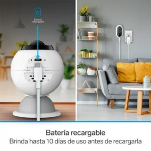 CAMARA DE SEGURIDAD WIFI FULL HD FIJA COON BATERIA STEREN