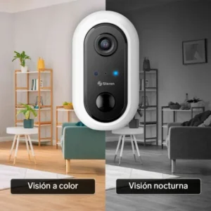 CAMARA DE SEGURIDAD WIFI FULL HD FIJA COON BATERIA STEREN