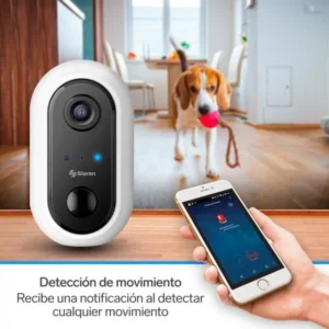 CAMARA DE SEGURIDAD WIFI FULL HD FIJA COON BATERIA STEREN
