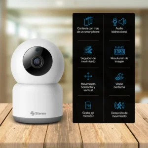 CAMARA INTERIOR WIFI CON MONITOREO POR INTERNET STEREN