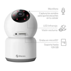 CAMARA INTERIOR WIFI CON MONITOREO POR INTERNET STEREN