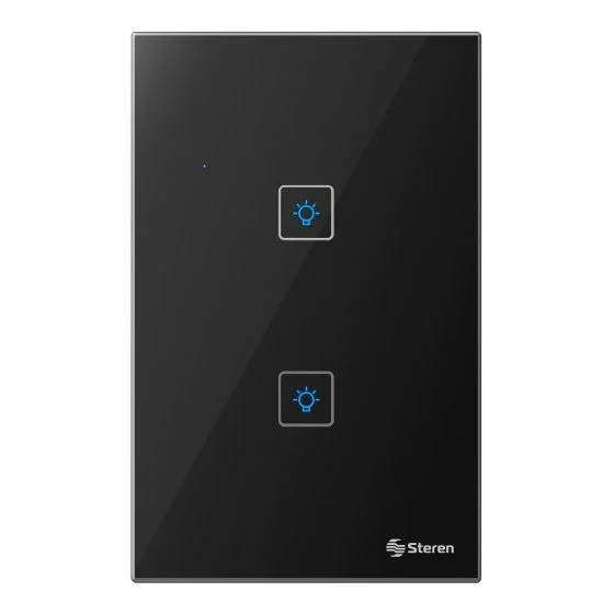 INTERRUPTOR (TOUCH) "DOBLE" WiFi DE PARED. STEREN